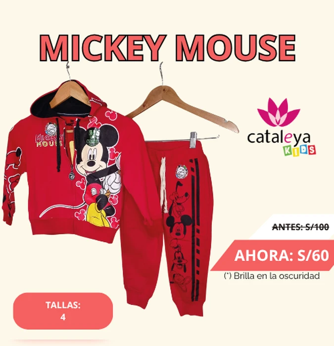 Buzo Conjunto Mickey Mouse DISNEY Rojo
