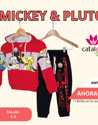 Conjunto Brilla En La Oscuridad Mickey & Pluto