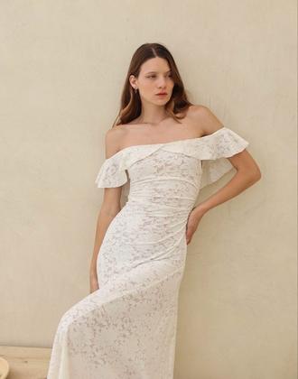 Vestido Gema MALDI Crema Verde