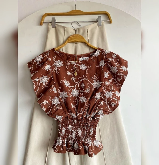 Blusa Coco MOSH Verde Crema Marron