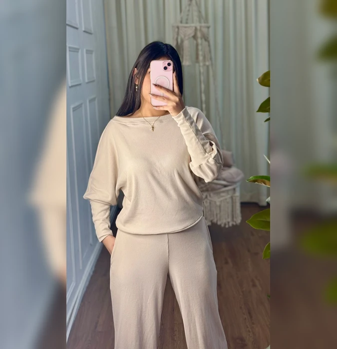 Conjunto Lolaa DIVASS Beige Marron Negro Vino