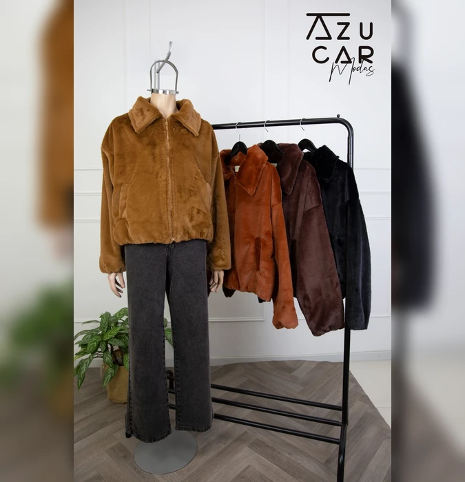Casaca Teddy AZUCAR Negro Camel