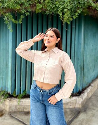 Camisa Camisa Pixi LA FEMME 21 Beige