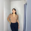 Blusa Amarre SHIANELL Marron, Negro, Estampado