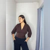 Blusa Valen ATRAZONIE Marron,Blanco, Beige, Negro