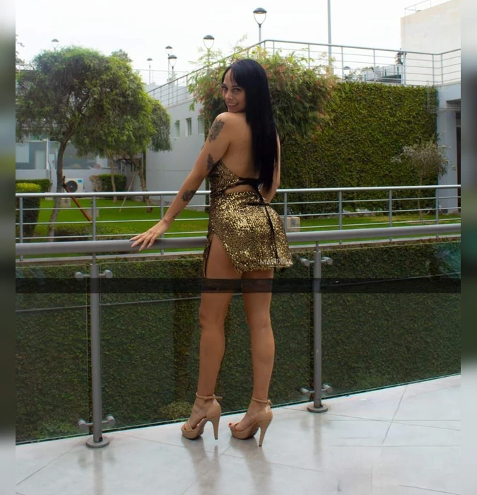 Vestido Lentejuelas MANDIRA Dorado