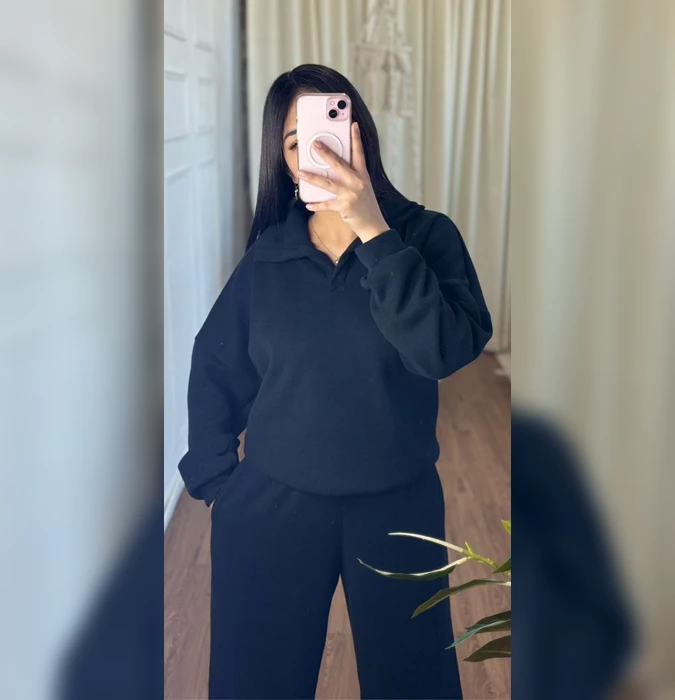Polera Y Buzo Conjunto Nébula DIVASS Negro