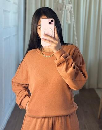 Polera Y Buzo Conjunto Comfy DIVASS Naranja