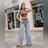 Jeans Palazo Brillos TORETTO Celeste