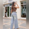Jeans Palazo Brillos TORETTO Celeste