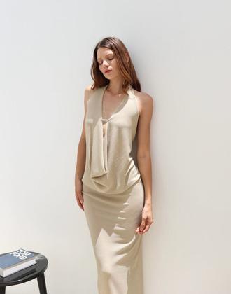 Vestido Scarlett MALDI Beige
