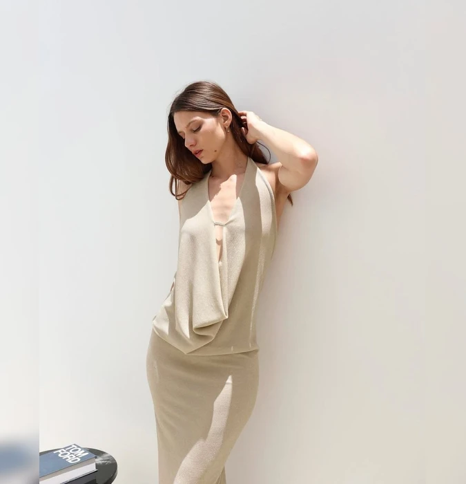 Vestido Scarlett MALDI Beige