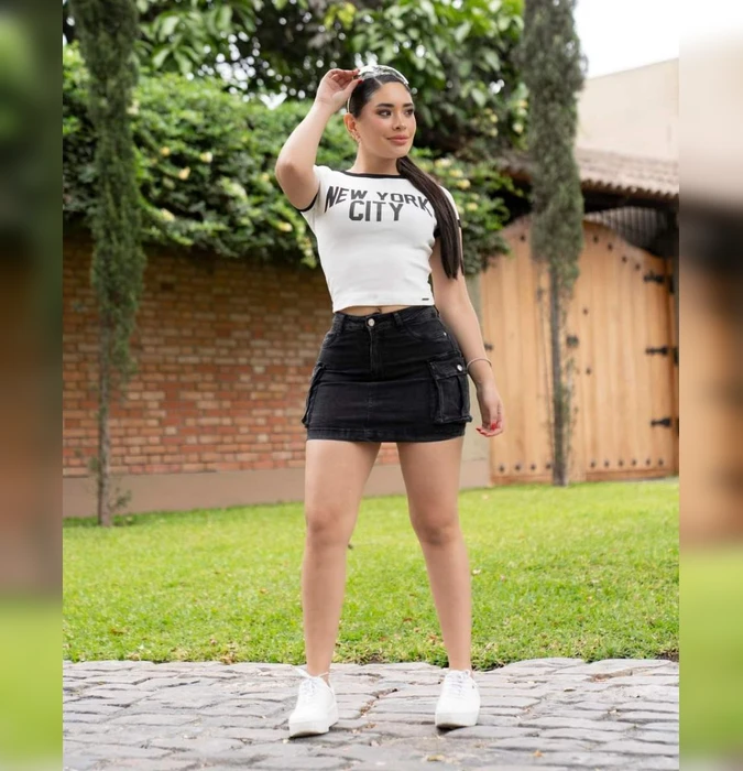 Falda Cargo Plomo